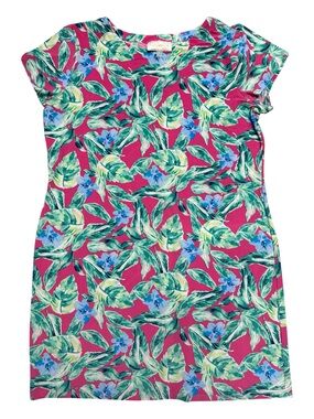 PAPPAGALLO | Victoria Island Palm Tropical Print Resort Shift Dress